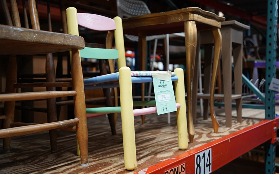 Children's furniture is available at the non-profit Bridging